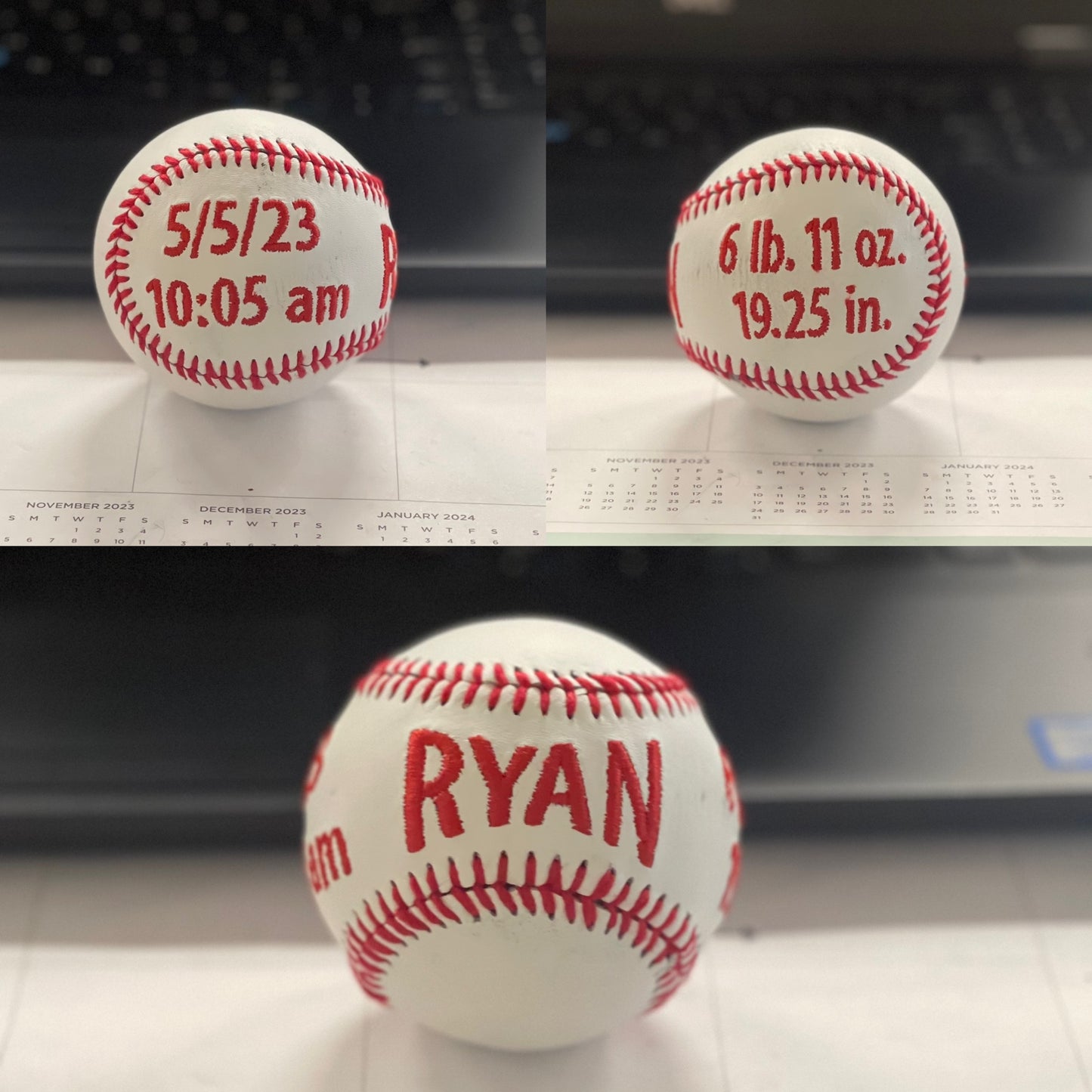 Birth Announcement Baseball